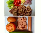 Foto langkah ke 1 dari resep Nasi Goreng Ampela Sosis.