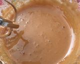 A picture of step 2 of Mango with coffee ice cream.