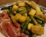 Foto del paso 4 de la receta Espárragos trigueros con piña y jamón
