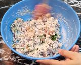 A picture of step 5 of Mayo Chickpea Salsa.