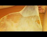 A picture of step 3 of Lebanese meat pastry /pie _meat in dough_.
