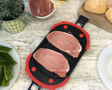 Foto del paso 2 de la receta: Serranitos de lomo, jamón y pimientos en el microondas con Lékué Grill