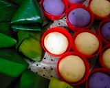 Foto langkah ke 9 dari resep Kue Bugis Mandi Ubi Ungu dan Ubi Kuning.