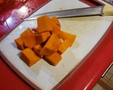Foto del paso 1 de la receta: Puré de zapallo con fritos de lechuga