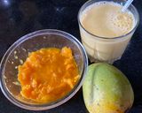 A picture of step 1 of Mango Badam Lassi.