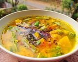 A picture of step 3 of Dal with Pumpkin and Drumsticks.