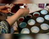 A picture of step 4 of Divine Chocolate cupcakes.