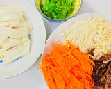 A picture of step 1 of Hot and Sour Rice Noodle Soup (Vegetarian, with Egg).