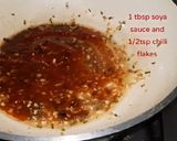 A picture of step 4 of Prawns manchurian.
