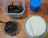 A picture of step 2 of Chiles Rellenos with Beans and Cheese.