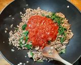 Tejszínes rakott tészta darált hússal recept fázis 3 fotója