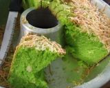 Foto langkah ke 6 dari resep Bolu Pandan 4 Telur Topping Keju Parut.