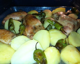 Foto del paso 9 de la receta: Pollo al horno con patatas y pimiento