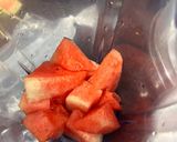 A picture of step 1 of Watermelon dates sherbet.