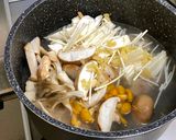 A picture of step 3 of Japanese Mushroom Miso Soup.