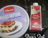 A picture of step 1 of Mango Tiramisu - Innovative Version.