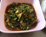 A picture of step 8 of Okra Soup.