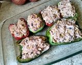 A picture of step 2 of Buffalo Chicken Dip Stuffed Sweet Bell Peppers.