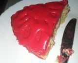 A picture of step 5 of Valentine's cake😊.
