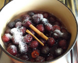 Foto del paso 1 de la receta: Cerezas y arándanos con canela, té Earl Grey y ron