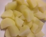 A picture of step 1 of Fluffy's Bombay potatoes.