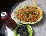 A picture of step 3 of Punjabi karara makhni Handi wala pasta veggies.