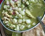 A picture of step 6 of Green Chicken Pozole.
