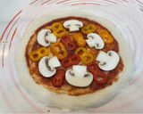 Hình bước làm 6 của món Neapolitan Pizza với Nấm và Ớt Chuông 🫑🍕🍄‍🟫