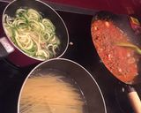 A picture of step 5 of Low Carb Zucchini Noodles and Spaghetti Sauce.
