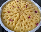 A picture of step 3 of Semolina barfi halwa.