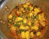 A picture of step 7 of Bhindi Aloo.