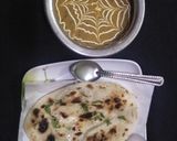 A picture of step 5 of Dal Makhani with Naan.