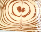 A picture of step 4 of Zebra Sponge Cake.