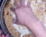 A picture of step 4 of Rajasthani churma laddu.