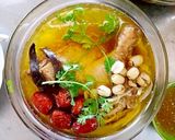 Hình bước làm 7 của món Vịt tiềm nấm, hạt sen