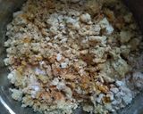 A picture of step 2 of Moong dal ke twisted namak pare.