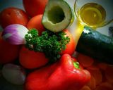 Foto del paso 2 de la receta: GAZPACHO Con Tallarines de Calabacín...!