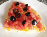 Foto del paso 5 de la receta: Quiche al microondas de calabacín – tomate y aceitunas