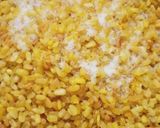 A picture of step 4 of Moong Dal Mixture.