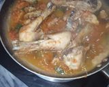 A picture of step 7 of Chicken Shinwari Karahi with cream.