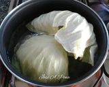 Foto del paso 1 de la receta: Rollitos de col de carne mixta y crema de pimientos asados