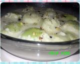 A picture of step 5 of Ras malai.