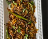 A picture of step 2 of Fried aubergine#mycookbook.