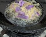 A picture of step 5 of Chatpata kand(purple yam).