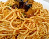A picture of step 7 of Fried Baby Snails On Mixed Veggies Jollof Pasta.