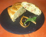 Foto del paso 6 de la receta: Caracolas rellenas de bonito y queso de cabra y pimiento relleno envuelto en hojaldre