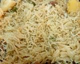 A picture of step 7 of Mutton/beef/chicken pulav😊(rice cook with mutton stock).