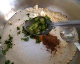 A picture of step 3 of Dhokla chat chatore.
