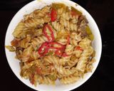 A picture of step 3 of Spicy mutton fusilli.