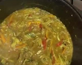 A picture of step 6 of Beef and cabbage sauce (my version).